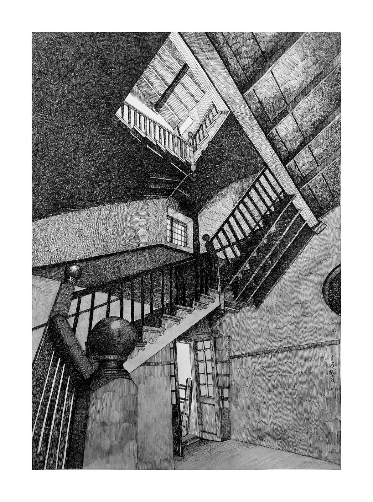 STAIRCASE, QUEEN MARY'S COLLEGE